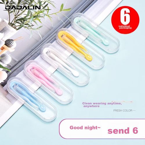 Estuche para Lentes de Contacto con Pinzas y Varilla de Succión 6 Piezas