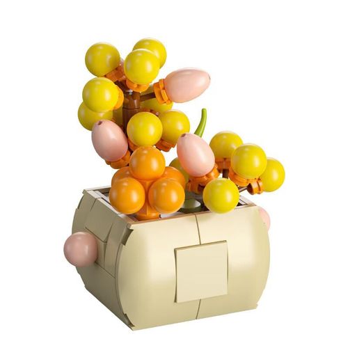 Bloques de construcción suculentas FEIMI S2275 de plástico para decoración del hogar