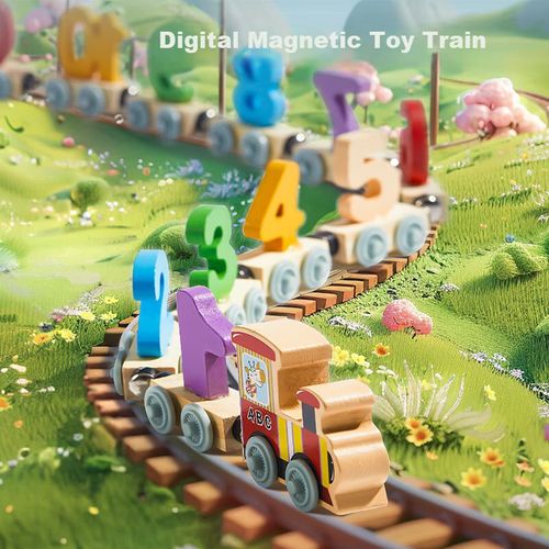 Tren Magnético de Juguete, Carlbebe, 068 ABC, Madera