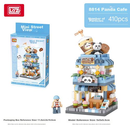 Bloques de construcción LOZ 8814 Cafetería Panda en miniatura