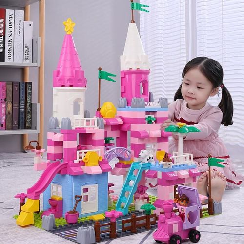Bloques de construcción grandes TANGMI castillo de princesas de plástico multicolor