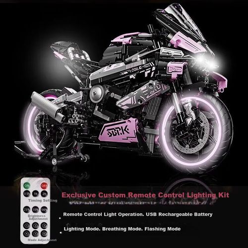 Motocicleta de ensamblaje GAOZHILE compatible con bloques de construcción para niños