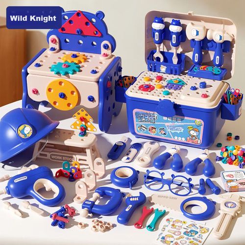 Set de herramientas Hipopótamo Wild Rider, 218 piezas, multicolor