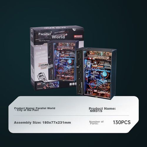 Modelo de construcción ROKR PARALLELWORLD La Ciudad de Ayer de ABS y metal