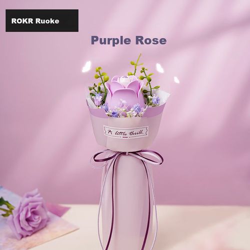 Bloques de construcción ROKR AF021 de madera rosa púrpura