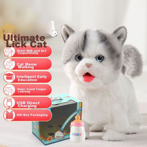 Juguete Educativo Gato CUMATE 8-B Lame Lame Miau Azul y Blanco