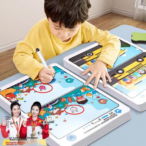 Juego de Tarjetas Encuentra la Diferencia LeLang Concentración Autobús Escolar