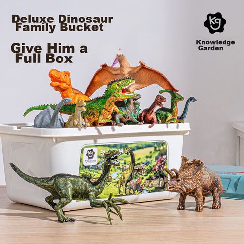 Set de Juguetes de Dinosaurios KNOWLEDGE GARDEN 22 piezas de plástico para niños y niñas