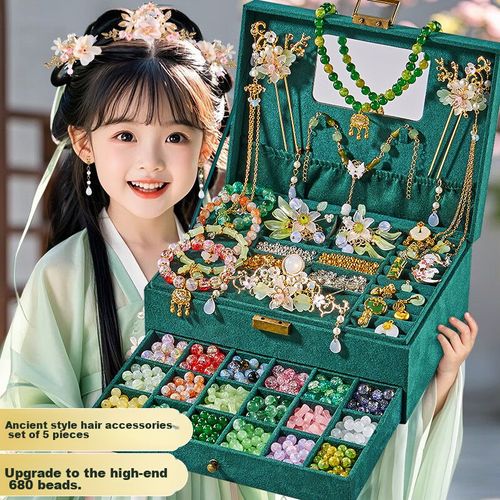 Accesorios para el cabello AOZHIJIA 10 piezas de terciopelo verde para niñas