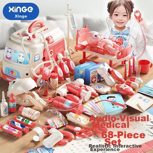 Set de Juguetes Médicos XINGC 68 piezas de plástico para niños
