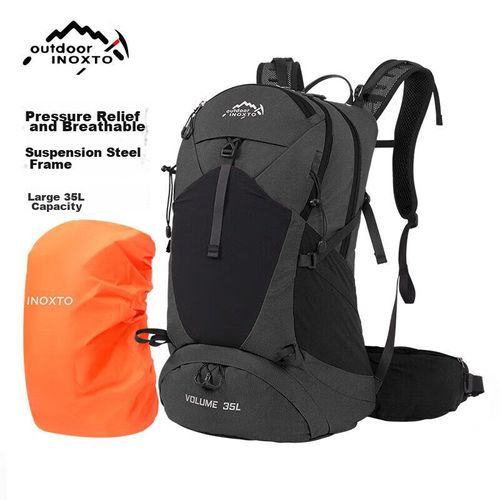 Mochila de senderismo INOXTO 8107 de poliéster Negro Unisex