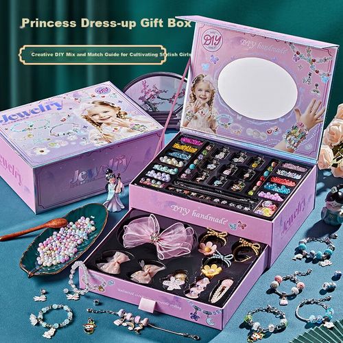 Caja de regalo de joyería BEIBITONGHUA 3000 piezas de plástico para niñas