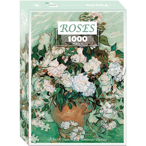 Rompecabezas GUBU PM22LE Rosa Blanca de cartón 1000 pz para adultos