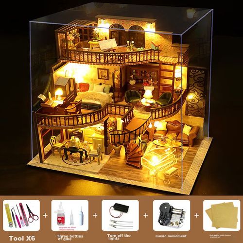 Casa de Muñecas DIY Loft de Sueños 24x17x24.5 cm