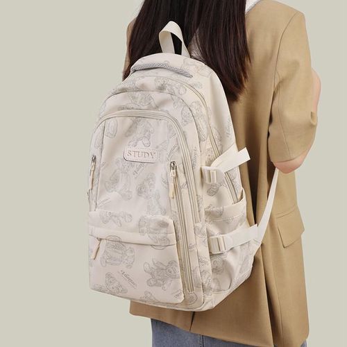 Mochila casual VINEY de tela Beige claro para mujer