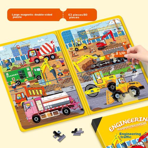 Juguete Magnético de Construcción BIG EYES LITTLE DOLL 143 pz de cartón para niños