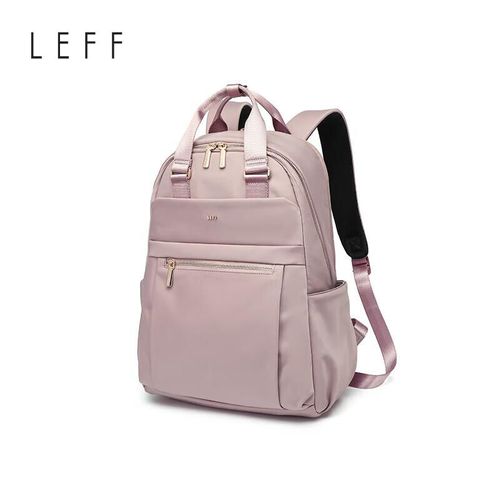 Mochila para laptop LEFF de tejido reciclable Negro para mujer