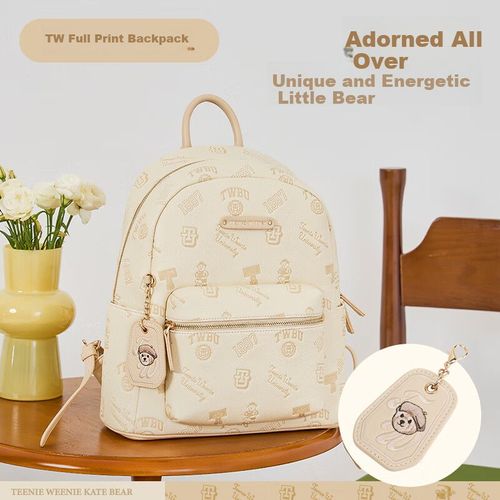 Mochila con estampado TEENIE WEENIE TW Bear de cuero colorido Unisex