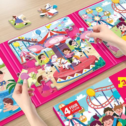 Bloques Magnéticos [BIG EYE SMALL DOLL] 3 en 1 de cartón 75 pz para niños