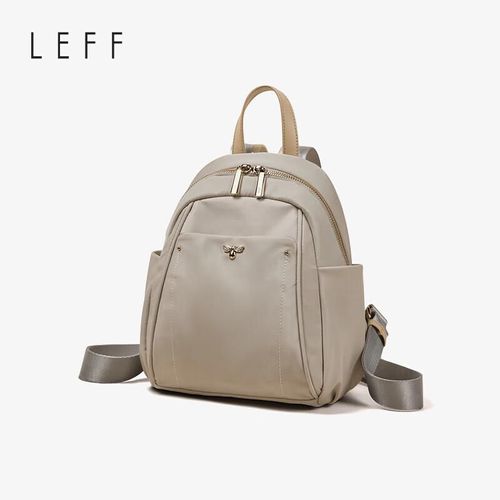 Mochila casual LEFF Little Bee Drop de tela Durazno para mujer