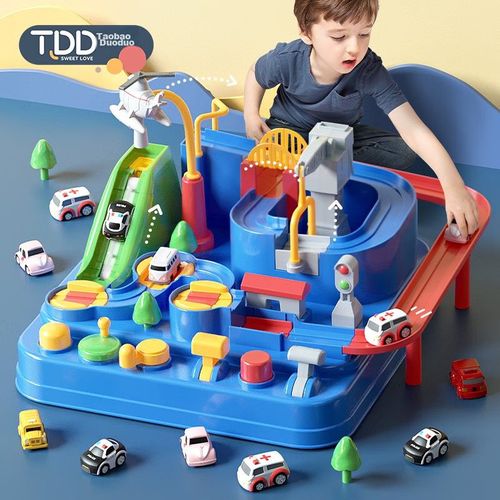 Coche de carreras TAODUDU Pista Puzzlepass de ABS para niños de 3 a 6 años