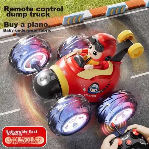 Coche acrobático a control remoto KAKABEI Rojo para niños de 3 a 6 años