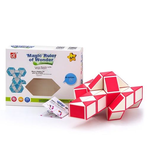Cubo Mágico QIYI 0933C-3 de plástico rojo y blanco