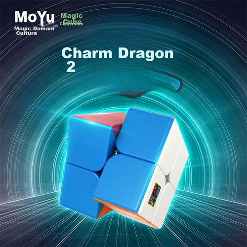 Cubo 2x2 MOYU Classroom MeiLong 2 de ABS negro, blanco, multicolor