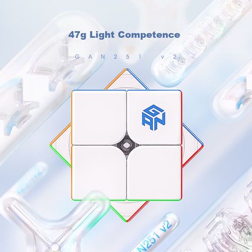 Cubo Rubik GAN 251v2 2x2 de plástico