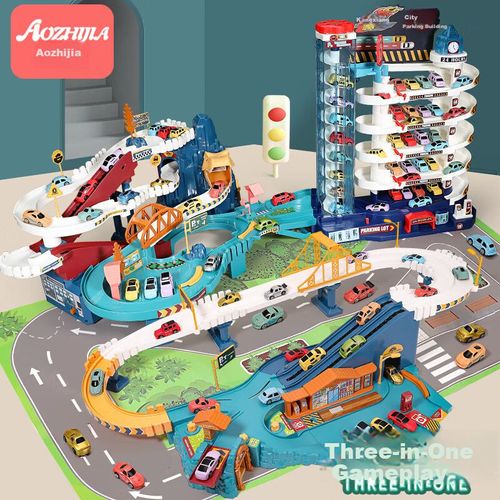 Parque de Pistas AoZhiJia Tres en Uno de ABS Multicolor para niños de 3 a 6 años