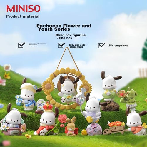 Figura de Acción Pac-Man MINISO 6 Piezas PVC Multicolor