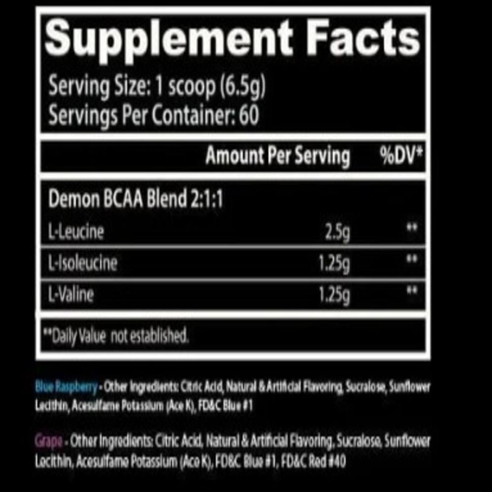 Insane Labz Demon Bcaa 60 Serv Blue Raspberry