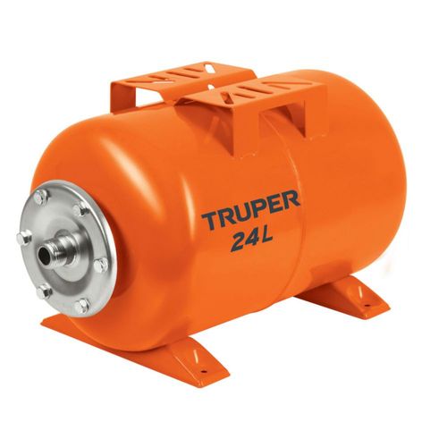 AM3K ofrece tanque hidroneumático horizontal TRUPER TN-HN-1/2X24, 50 L, ideal para sistemas de presión de agua en hogares o instalaciones.