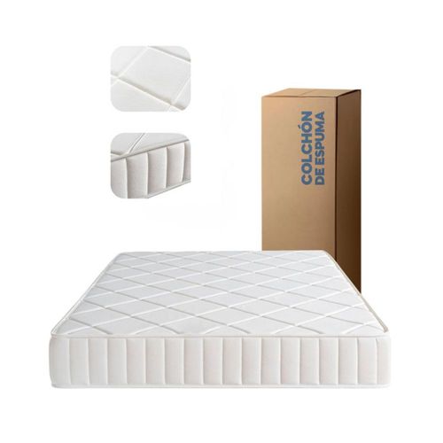 Colchón Individual Modelo Harper - Confort Viscoelástico Transpirable en Color Blanco. 190CMx100cmx21cm.