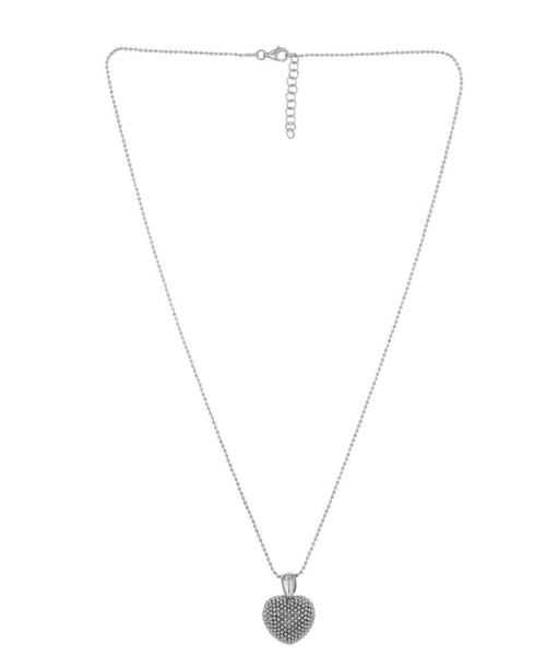 Dije Con Cadena Forma De Corazón De Plata