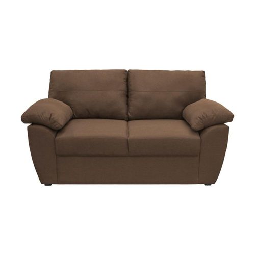Sofá Sefora De 2 Plazas Tapizado Linato Color Café
