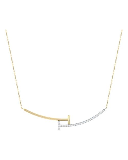 GARGANTILLA DE ORO AMARILLO 45.5CM 14K CON 14PTS DE DIAMANTE (G-H) (VSI-VSII)