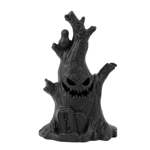 Luces decorativas festivas, lámpara de calabaza brillante para Halloween, decoración de tocón de árbol fantasma.HOGAWAY