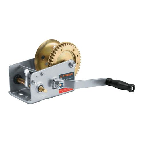 AM3K ofrece Malacate de manivela Truper MAW-91, capacidad 910 kg sin cable, resistente y fácil de usar para levantar o arrastrar cargas pesadas.