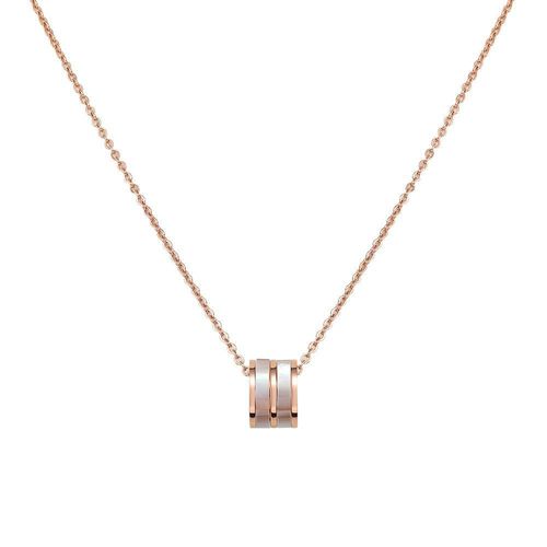 Collar de acero enso para mujer ejn3238r oro rosa