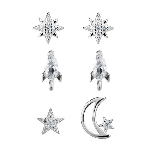 Set de aretes enso 925 para mujer ese125s plateado