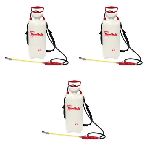 Pack 3 fumigador aspersor manual 7 litros maple tools