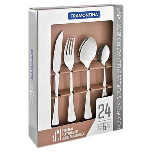 JUEGO DE CUBIERTOS TRAMONTINA HAVANA 24 PZAS ACERO INOX