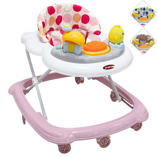 Andadera para Bebé Juguetes Pollito Musical Altura Ajustable Ruedas de Goma Apta desde 6 meses y hasta 12 kg - Rosa