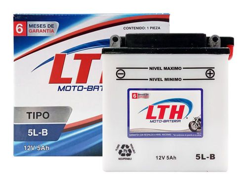 BATERIA PARA MOTO LTH 12V 5AMP MODELO 5L-B