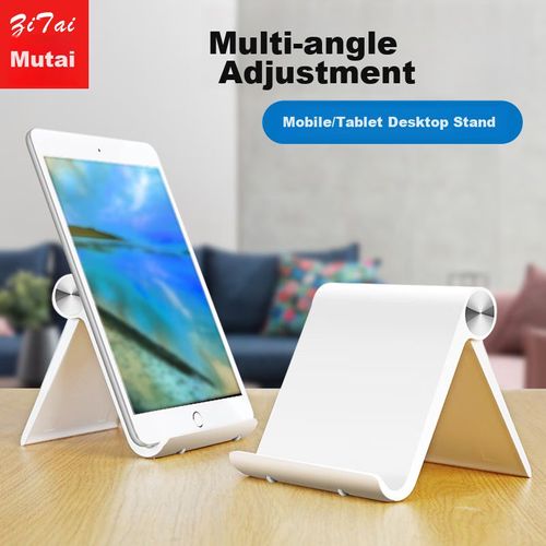 Soporte teléfono ajustable blanco univer