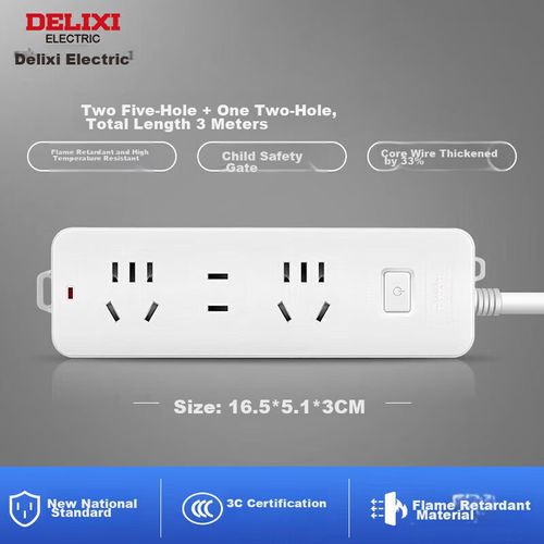 Multicontacto 3 Salidas Tipo C DELIXI CD98J-L 3m