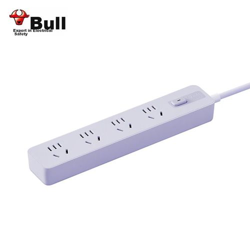 Multicontacto 4 Salidas Tipo A BULL GN-Z1041 Morado