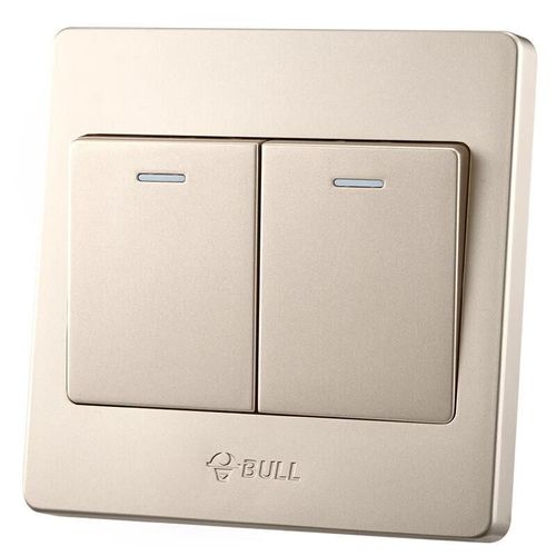 Interruptor Doble Control Tipo 86 BULL G07K212C Champagne