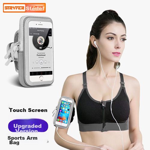 Brazalete Deportivo Stryfer Lycra Impermeable Gris